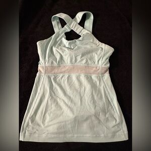 Lulu baby blue tank with cross back. Size 6.